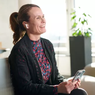 Portrait of a slightly smiling young consultant