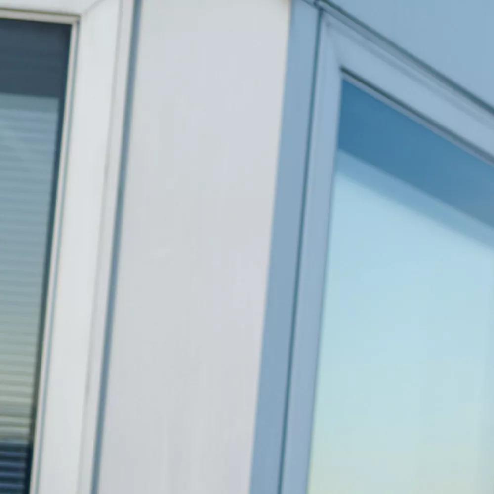 Close-up of an office window