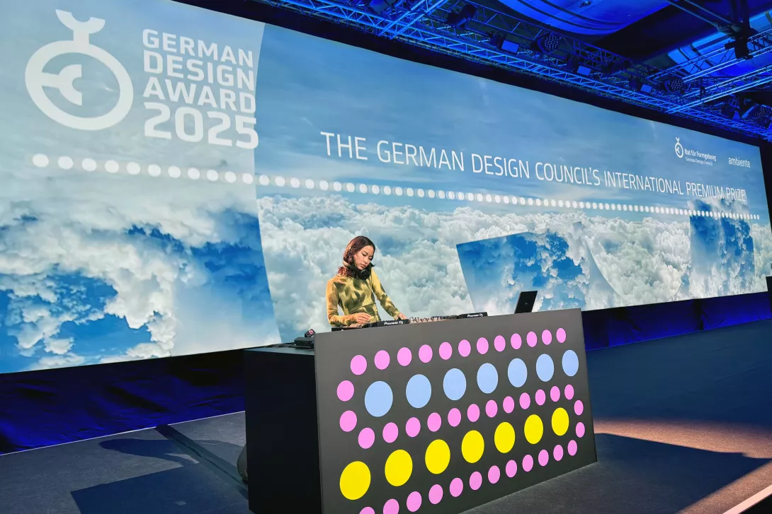 DJ at the German Design Awards Show 2025 in Frankfurt