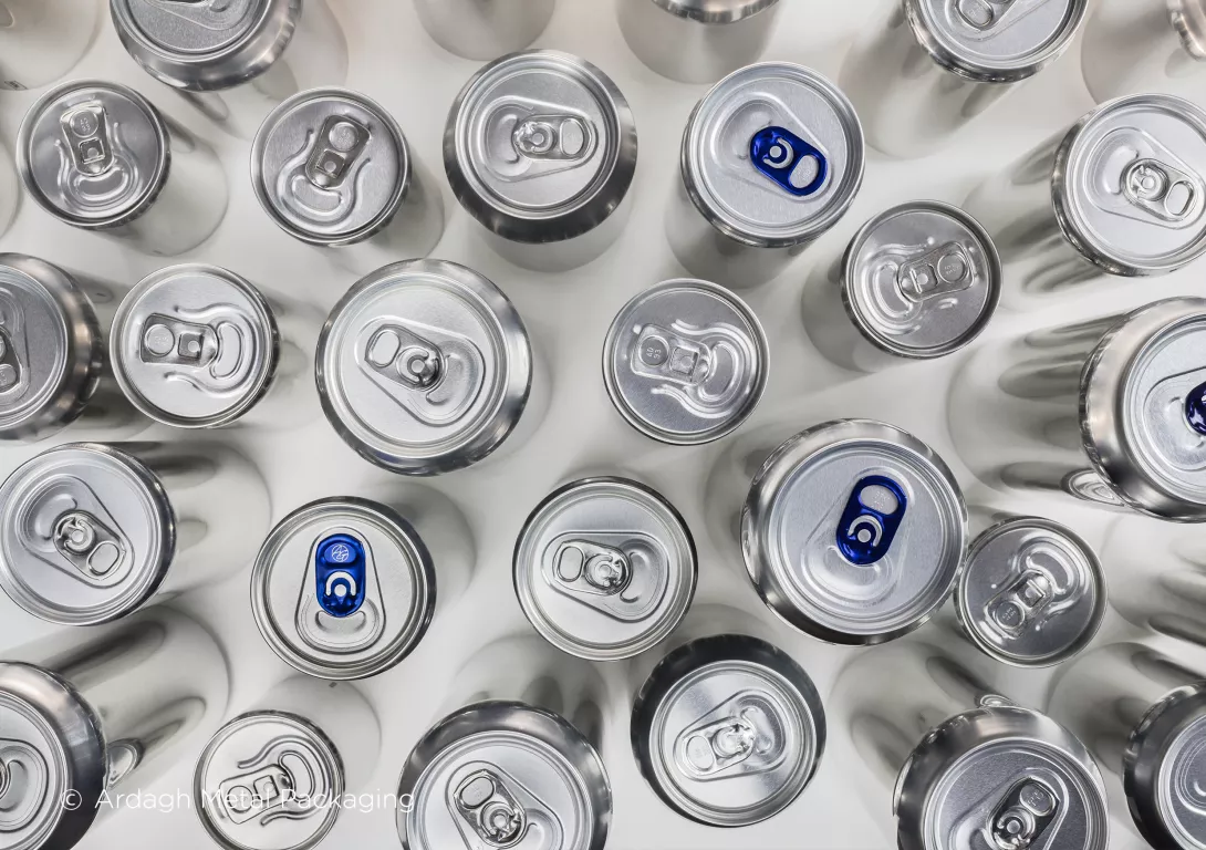Ardagh Metal Packaging Cans pictured from above