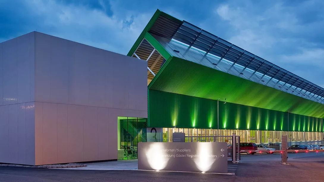 Innio headquarter building with lights