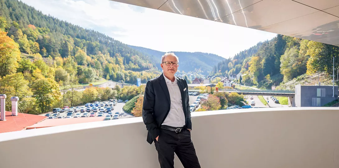 Stephan Tahy CEO at Duravit at the headquarter in Hornberg
