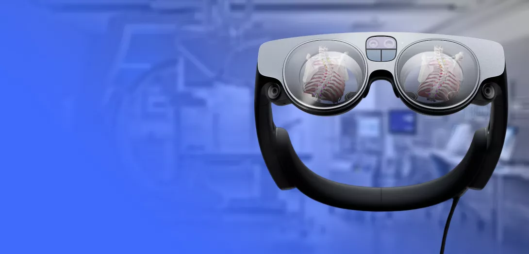 The metaverse has entered the OR: augmented reality systems can help doctors better prepare for operations and perform them with greater precision. Brainlab/Magic Leap/Getty Images/Alvarez