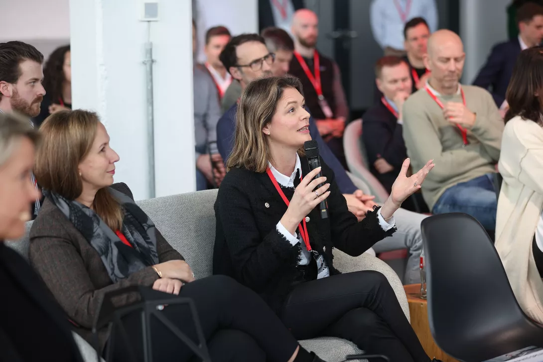 People speaking at the Porsche Consulting Health and Sports Ecosystem Lounge 2024