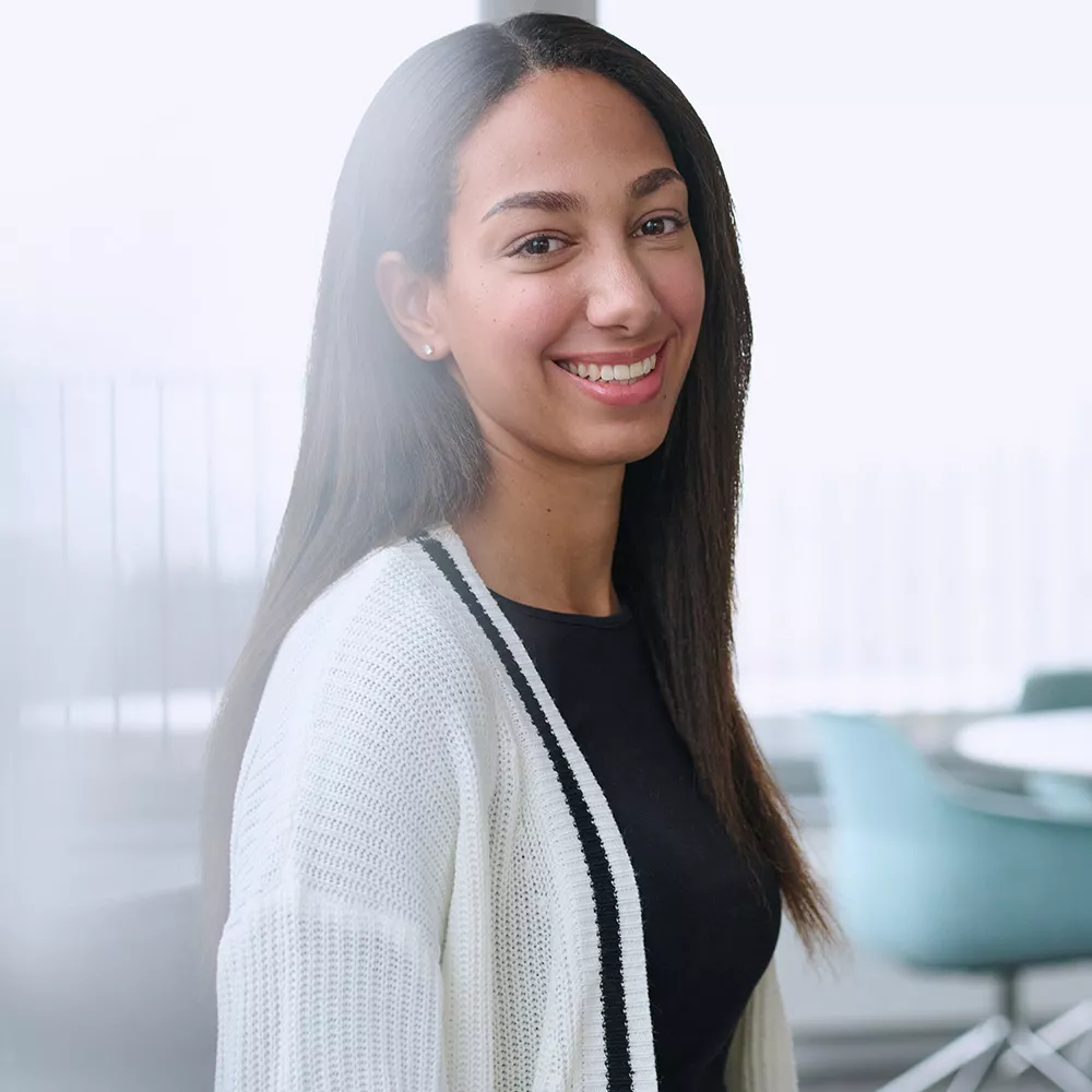 Portrait of a student on an internship