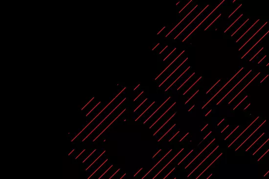 Hatched red gears as icon on black background