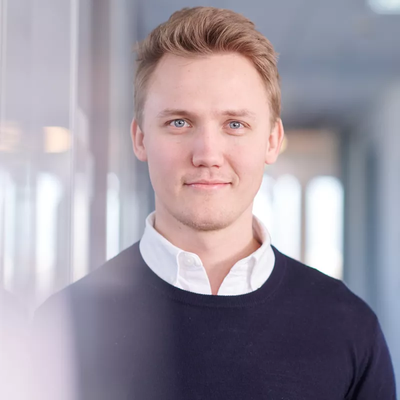 Portrait of a slightly smiling young consultant